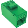InLine Keystone gniazdo RJ45, nieekranowane, Kat.6A, opakowanie 8 szt., zielony