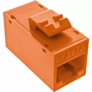 Wkładka keystone RJ45 InLine, nieekranowana, kat.6A, opakowanie 8 szt., pomarańczowa
