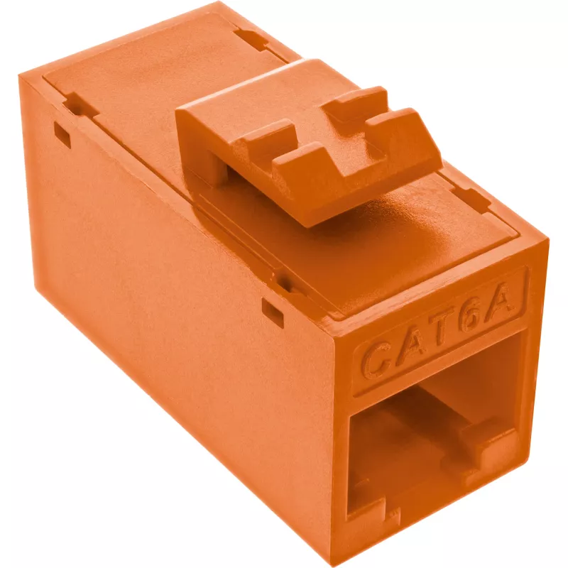 Wkładka keystone RJ45 InLine, nieekranowana, kat.6A, opakowanie 8 szt., pomarańczowa