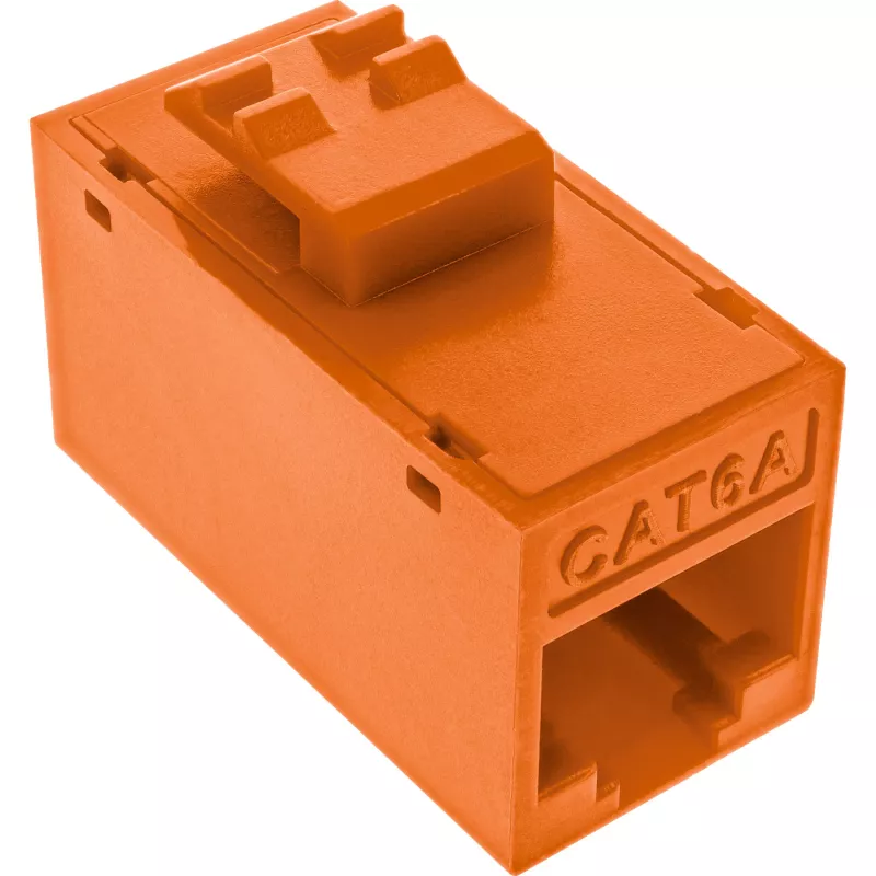 Wkładka keystone RJ45 InLine, nieekranowana, kat.6A, opakowanie 8 szt., pomarańczowa