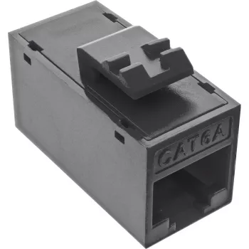 Keystonowe gniazdo RJ45 InLine, nieekranowane, Kat.6A, opakowanie 8 szt., czarne