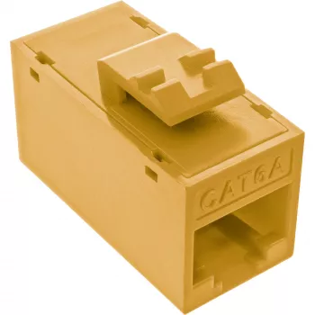 Keystone RJ45 gniazdo InLine, nieekranowane, Kat.6A, zestaw 8 szt., żółte