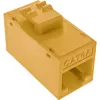 Keystone RJ45 gniazdo InLine, nieekranowane, Kat.6A, zestaw 8 szt., żółte