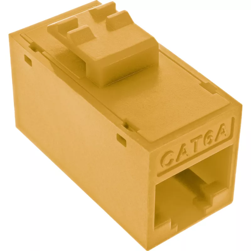 Keystone RJ45 gniazdo InLine, nieekranowane, Kat.6A, zestaw 8 szt., żółte
