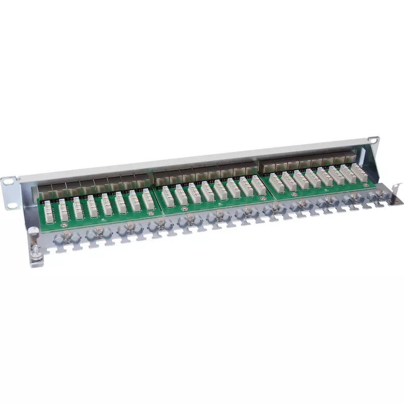 InLine Patch Panel Cat.6 24 Port 19 cali 1U jasnoszary RAL7035