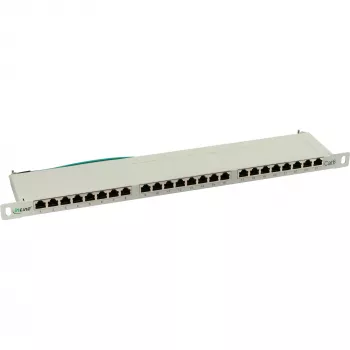 InLine Patch Panel Cat.6 24 Port 19 cali 0.5U jasnoszary RAL7035