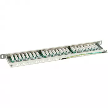 InLine Patch Panel Cat.6 24 Port 19 cali 0.5U jasnoszary RAL7035