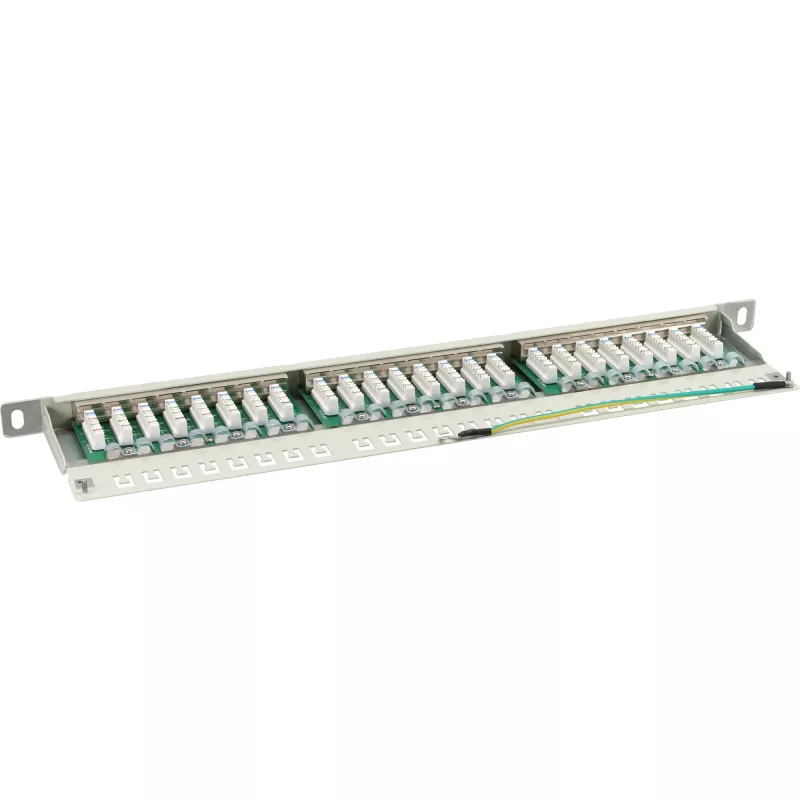 InLine Patch Panel Cat.6 24 Port 19 cali 0.5U jasnoszary RAL7035