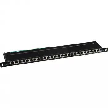 Patch Panel Cat.6 InLine 76224B 24 Port 19 cali 0,5U Czarny RAL9005