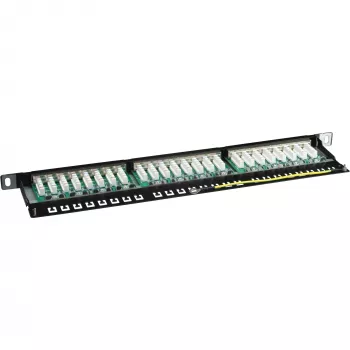 Patch Panel Cat.6 InLine 76224B 24 Port 19 cali 0,5U Czarny RAL9005