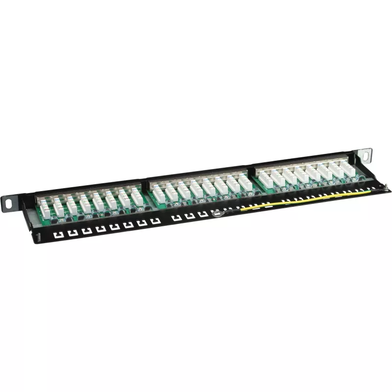 Patch Panel Cat.6 InLine 76224B 24 Port 19 cali 0,5U Czarny RAL9005