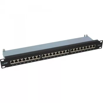 Panel krosowy InLine Kat.6 24 porty 19 inch 1U czarny RAL9005