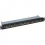 Panel krosowy InLine Kat.6 24 porty 19 inch 1U czarny RAL9005