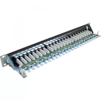 Panel krosowy InLine Kat.6 24 porty 19 inch 1U czarny RAL9005