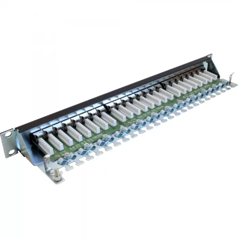 Panel krosowy InLine Kat.6 24 porty 19 inch 1U czarny RAL9005