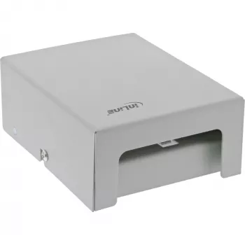 InLine Desktop Consolidation Point Box 4x Keystone RJ45, metal, RAL7035