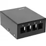 InLine Desktop Consolidation Point Box 4x Keystone RJ45, metal, czarny RAL9005