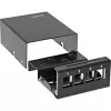 InLine Desktop Consolidation Point Box 4x Keystone RJ45, metal, czarny RAL9005