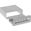 InLine puszka konsolidacyjna biurkowa 6x Keystone RJ45, metalowa, RAL7035