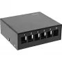 InLine Desktop Consolidation Point Box 6x Keystone RJ45, metal, czarny RAL9005