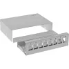 InLine Desktop Consolidation Point Box 8x Keystone RJ45, metal, RAL7035