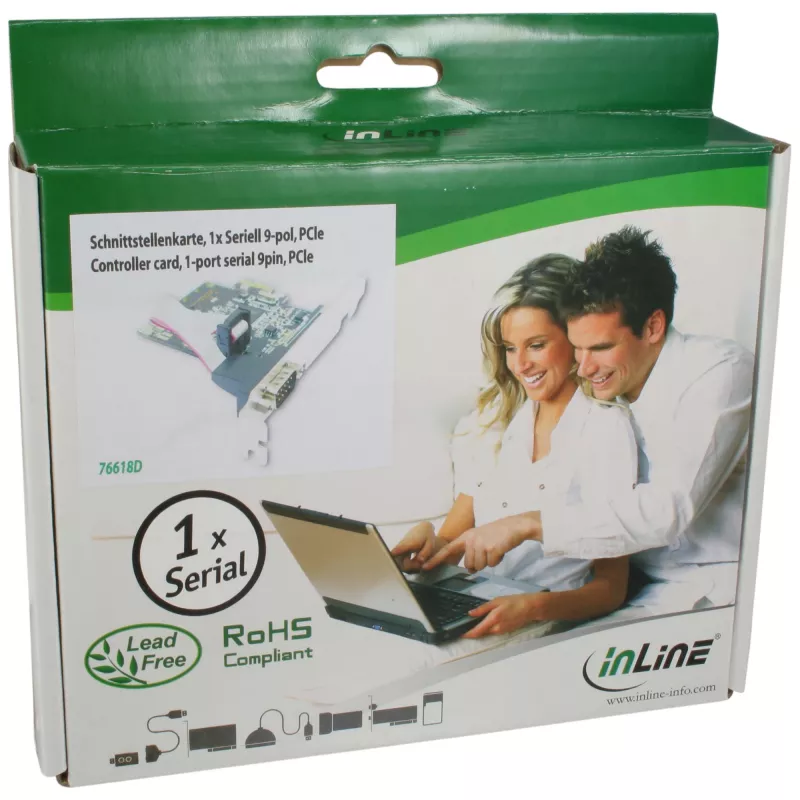 InLine Karta interfejsu 1 port szeregowy 9-pin PCIe, InLine, 76618D