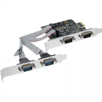 Karta interfejsu szeregowego InLine 4-portowa 9-stykowa PCIe PCI-Express 76623C