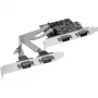 Karta interfejsu szeregowego InLine 4-portowa 9-stykowa PCIe PCI-Express 76623C