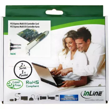 Karta interfejsu InLine 1 port równoległy 25-pin + 2 porty szeregowe 9-pin PCIe