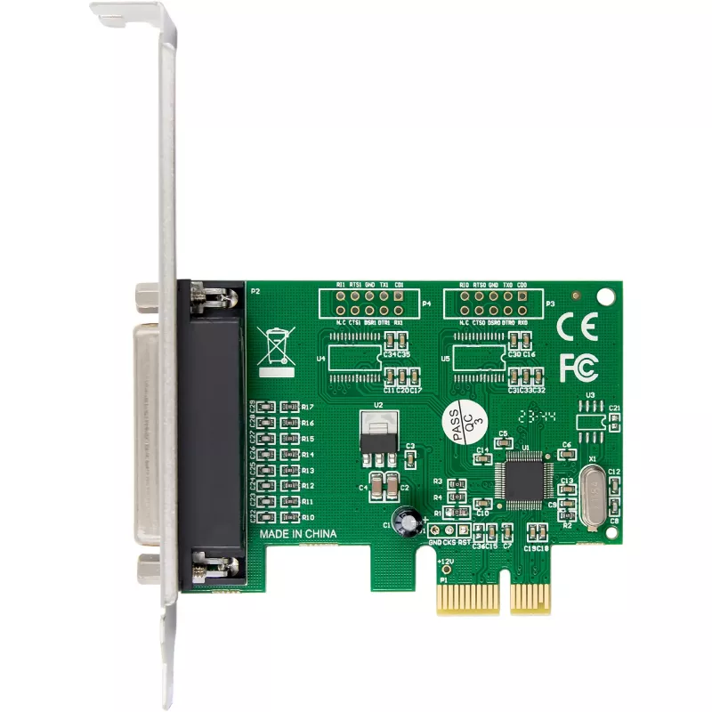 Wewnętrzny adapter równoległy InLine 76625E PCIe Męski WCH CH382L