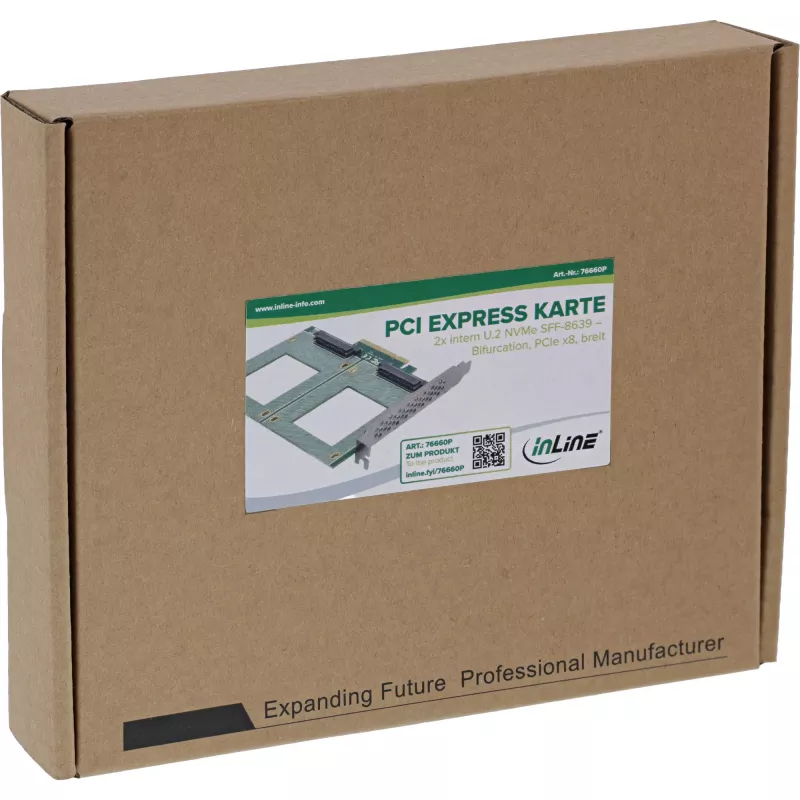 InLine 76660P Wewnętrzny adapter U.2 PCIe Męski 4 Gbit/s 3.3 V