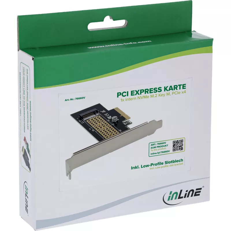 InLine 76660V Wewnętrzna karta interfejsu M.2 PCIe 4 Gbit/s