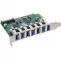 InLine USB-A 3.2 Gen.1 7 Port Host Controller PCIe, SATA Power