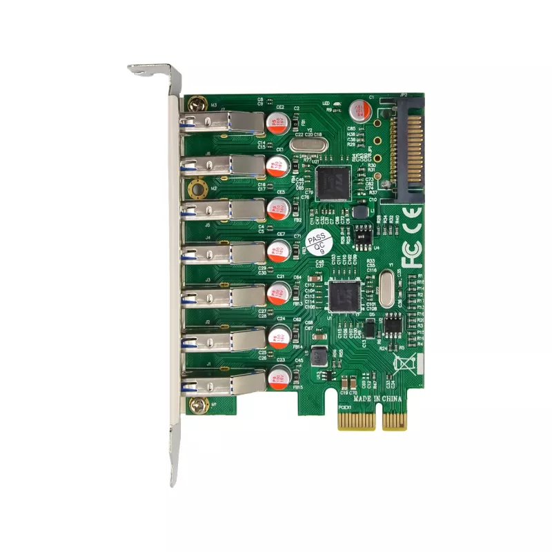 InLine USB-A 3.2 Gen.1 7 Port Host Controller PCIe, SATA Power
