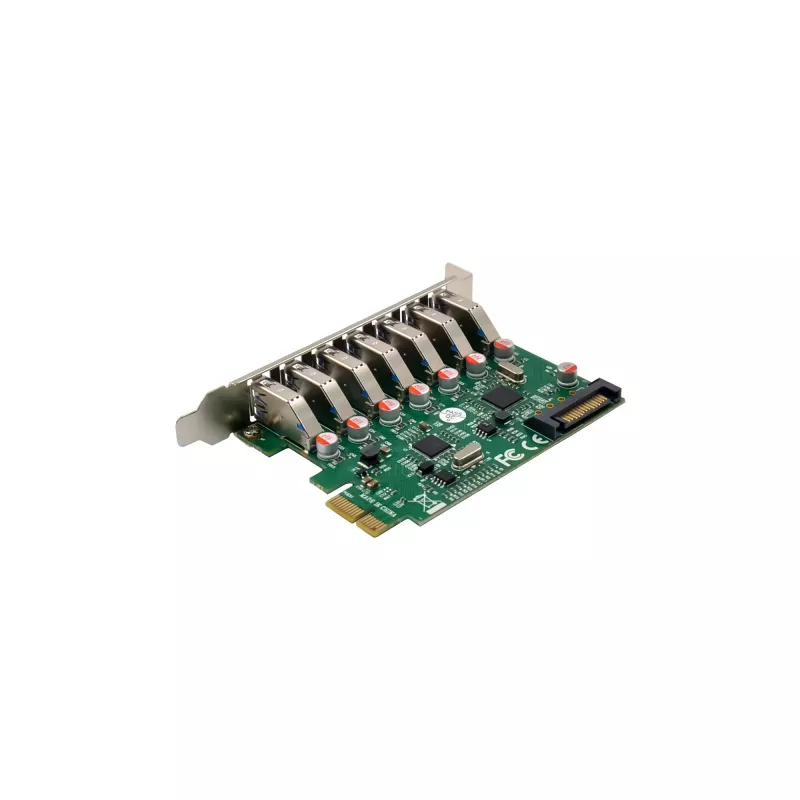 InLine USB-A 3.2 Gen.1 7 Port Host Controller PCIe, SATA Power