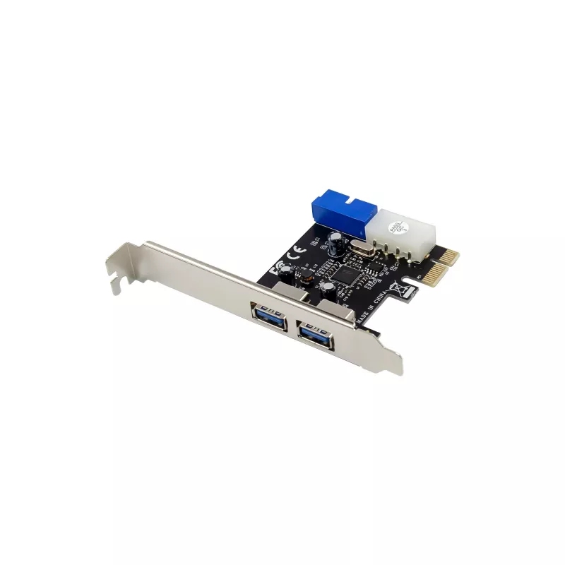 Kontroler hosta InLine 2+2 porty USB 3.2 Gen.1, PCIe, z zasilaniem SATA + niskoprofilowy wspornik