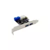 Kontroler hosta InLine 2+2 porty USB 3.2 Gen.1, PCIe, z zasilaniem SATA + niskoprofilowy wspornik