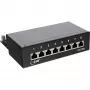 InLine Patch Panel Cat.6A do montażu na stole/ścianie 8 portów czarny RAL9005