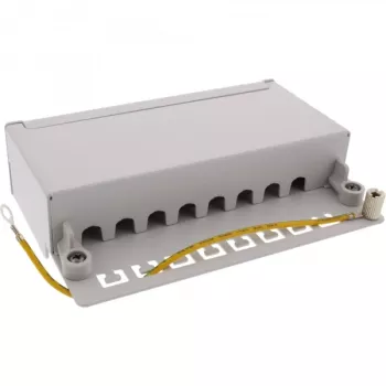 InLine Patch Panel Cat.6A do montażu na biurku/ścianie 8 portów jasnoszary RAL7035