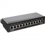 InLine Patch Panel Cat.6A do montażu na stole/ścianie 12 portów czarny