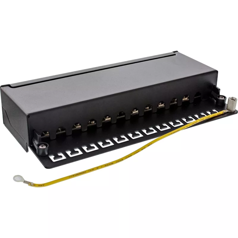 InLine Patch Panel Cat.6A do montażu na stole/ścianie 12 portów czarny