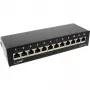 InLine Patch Panel Cat.6A zestaw do montażu na biurku/ścianie 12 portów czarny RAL9005