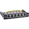 InLine Patch panel Cat.6A 0.5U 6-port, stół/ściana/szyna, czarny z ochroną przeciwpyłową