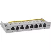 InLine Patch panel Cat.6A 0.5U 8-port, stół/ściana/szyna, szary, ochrona przed kurzem