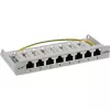 InLine Patch panel Cat.6A 0.5U 8-port, table/wall mounting light szary RAL7035