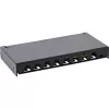 InLine Patch panel Cat.6A 0.5U 8-port, table/wall mounting Czarny RAL9005