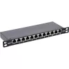 InLine Patch panel 10 cali Cat.6A 0.5U 12-portowy czarny RAL9005