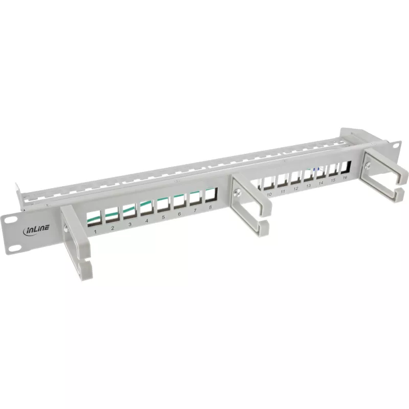 Patch panel InLine 76822A 1U szary Pojemność racka 1U