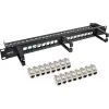 InLine Patch panel Cat.6A 16-portowy 19 cali 1U Czarny