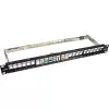 Panel krosowy Blank Patch Panel InLine 76824A 19 cali Kat.6A 24 porty 1U jasnoszary